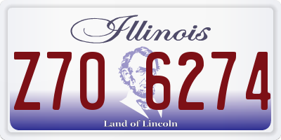 IL license plate Z706274