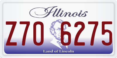 IL license plate Z706275