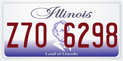 IL license plate Z706298