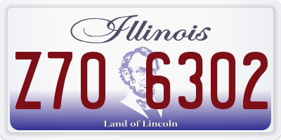IL license plate Z706302