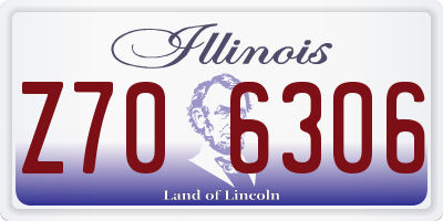 IL license plate Z706306
