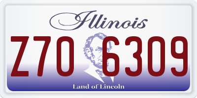 IL license plate Z706309