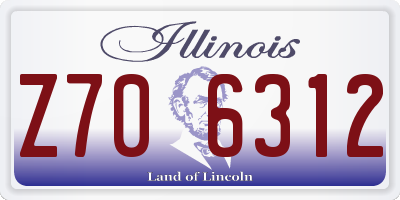 IL license plate Z706312