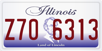 IL license plate Z706313