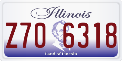 IL license plate Z706318