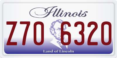 IL license plate Z706320