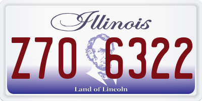 IL license plate Z706322