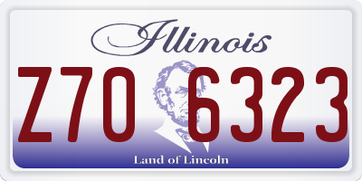 IL license plate Z706323