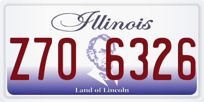 IL license plate Z706326