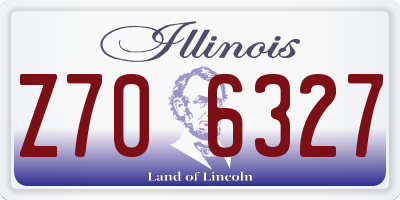 IL license plate Z706327