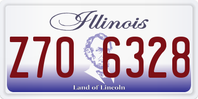 IL license plate Z706328