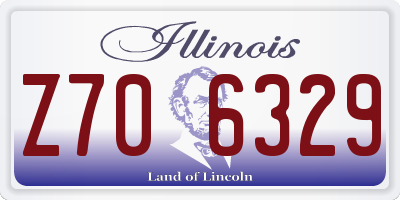 IL license plate Z706329
