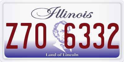 IL license plate Z706332