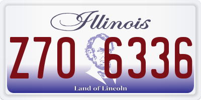 IL license plate Z706336