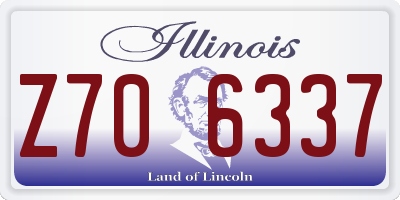 IL license plate Z706337