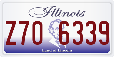 IL license plate Z706339