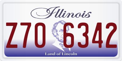 IL license plate Z706342