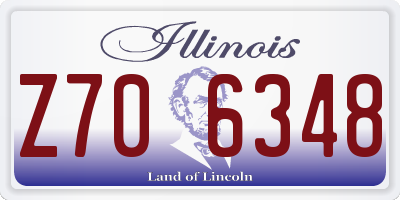IL license plate Z706348
