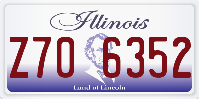 IL license plate Z706352