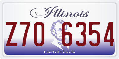 IL license plate Z706354