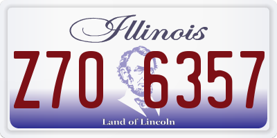 IL license plate Z706357