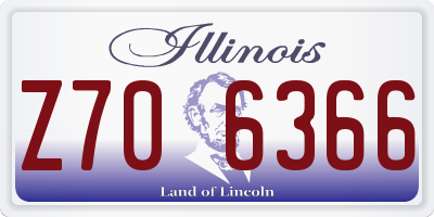 IL license plate Z706366
