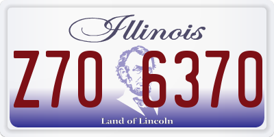 IL license plate Z706370