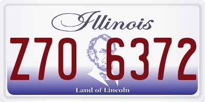 IL license plate Z706372