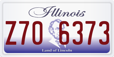 IL license plate Z706373