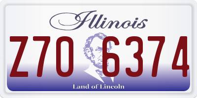 IL license plate Z706374
