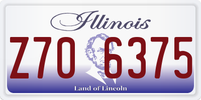 IL license plate Z706375