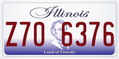 IL license plate Z706376