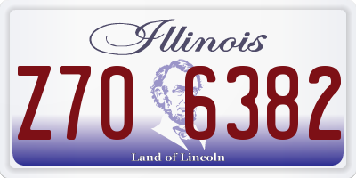 IL license plate Z706382