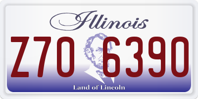 IL license plate Z706390