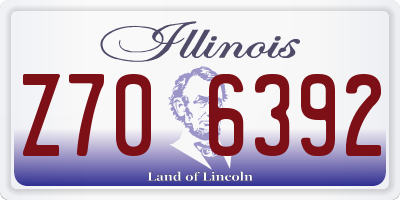 IL license plate Z706392