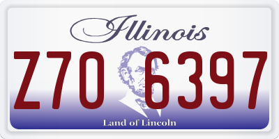 IL license plate Z706397