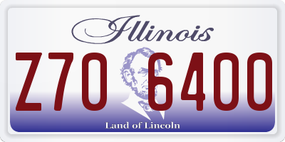 IL license plate Z706400