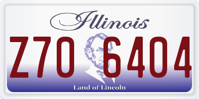 IL license plate Z706404