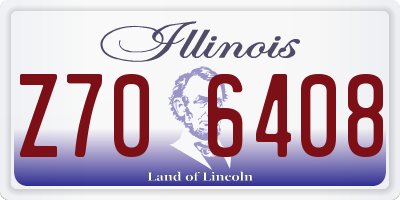 IL license plate Z706408
