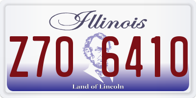 IL license plate Z706410
