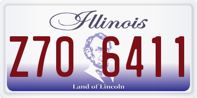 IL license plate Z706411