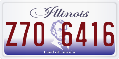 IL license plate Z706416