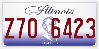 IL license plate Z706423