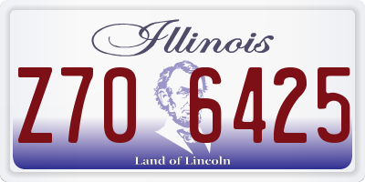 IL license plate Z706425
