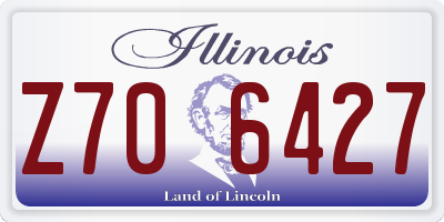 IL license plate Z706427