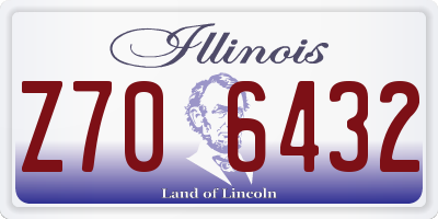 IL license plate Z706432