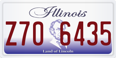 IL license plate Z706435