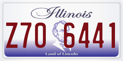 IL license plate Z706441