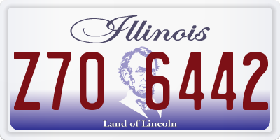 IL license plate Z706442