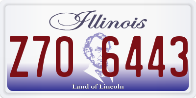 IL license plate Z706443